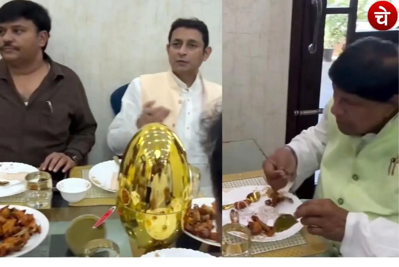 नवरात्रि में चिकन पार्टी! सपा सांसद रामजीलाल सुमन समेत नेताओं का वीडियो वायरल